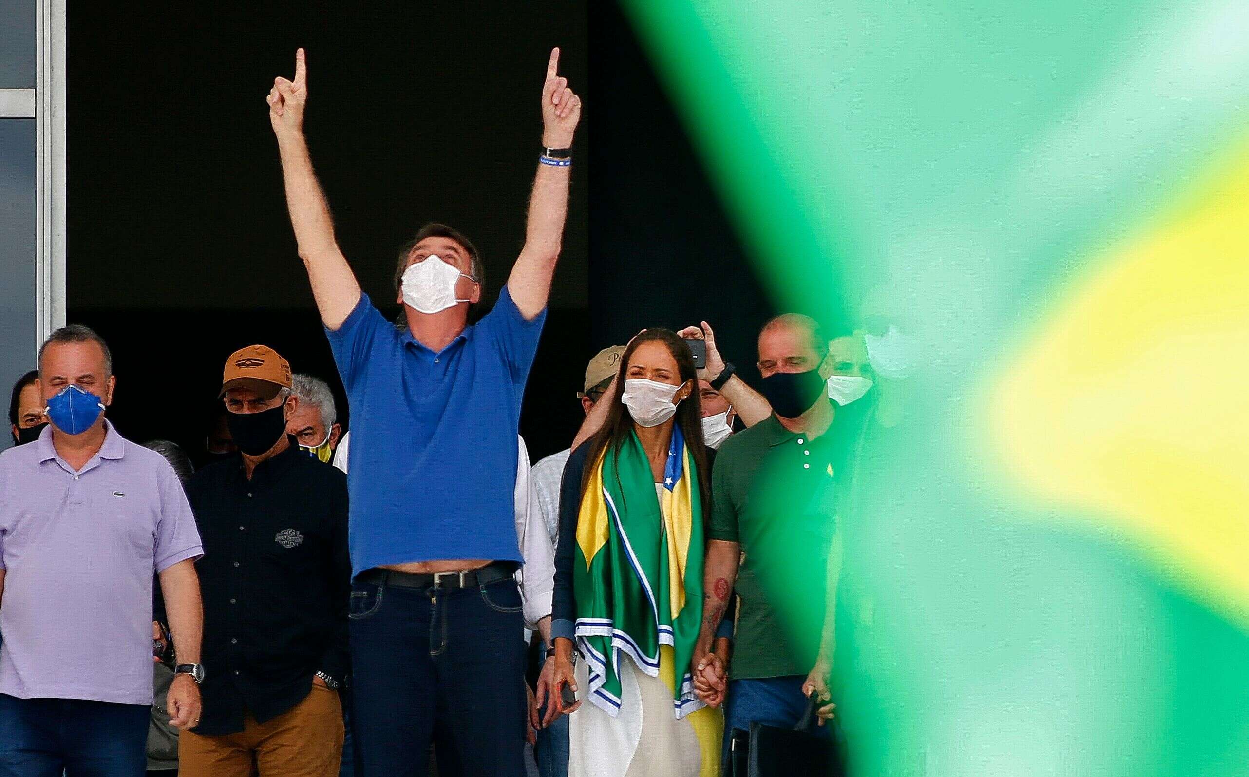 Jair Bolsonaro, ici lors d'un rassemblement à Brasilia au Brésil le 17 mai 2020.