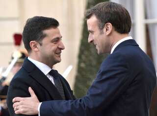 Volodymyr Zelensky et Emmanuel Macron, ici à Paris en 2019.