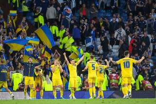 Au coup de sifflet final, les joueurs de l'Ukraine ont explosé de joie devant leurs supporters et les amoureux du ballon rond venues soutenir la sélection jaune et bleu à Glasgow.