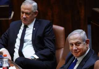 Benny Gantz et Benjamin Netanyahu à la Knesset ce 17 mai.