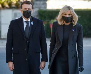 Le président Emmanuel Macron et son épouse Brigitte Macron ( Ludovic Marin / POOL via AP)