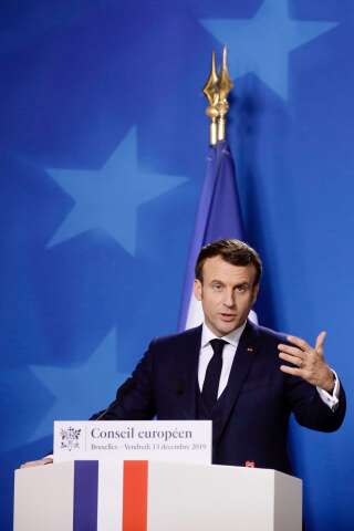 Emmanuel Macron le 13 décembre à Bruxelles (photo d'illustration)