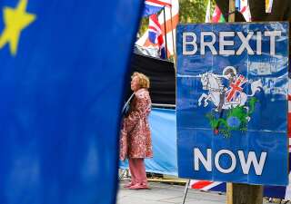 Un panneau pro-Brexit photographié le 28 octobre 2019.