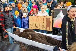 Le 16 novembre 2019, une manifestation à Zakopane en Pologne pour demander le déplacement du concert pour préserver les ours.
