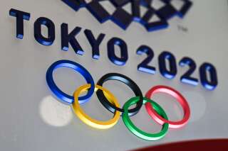 Le logo des Jeux Olympiques de Tokyo 2020 dans la capitale japonaise, le 28 janvier 2021.