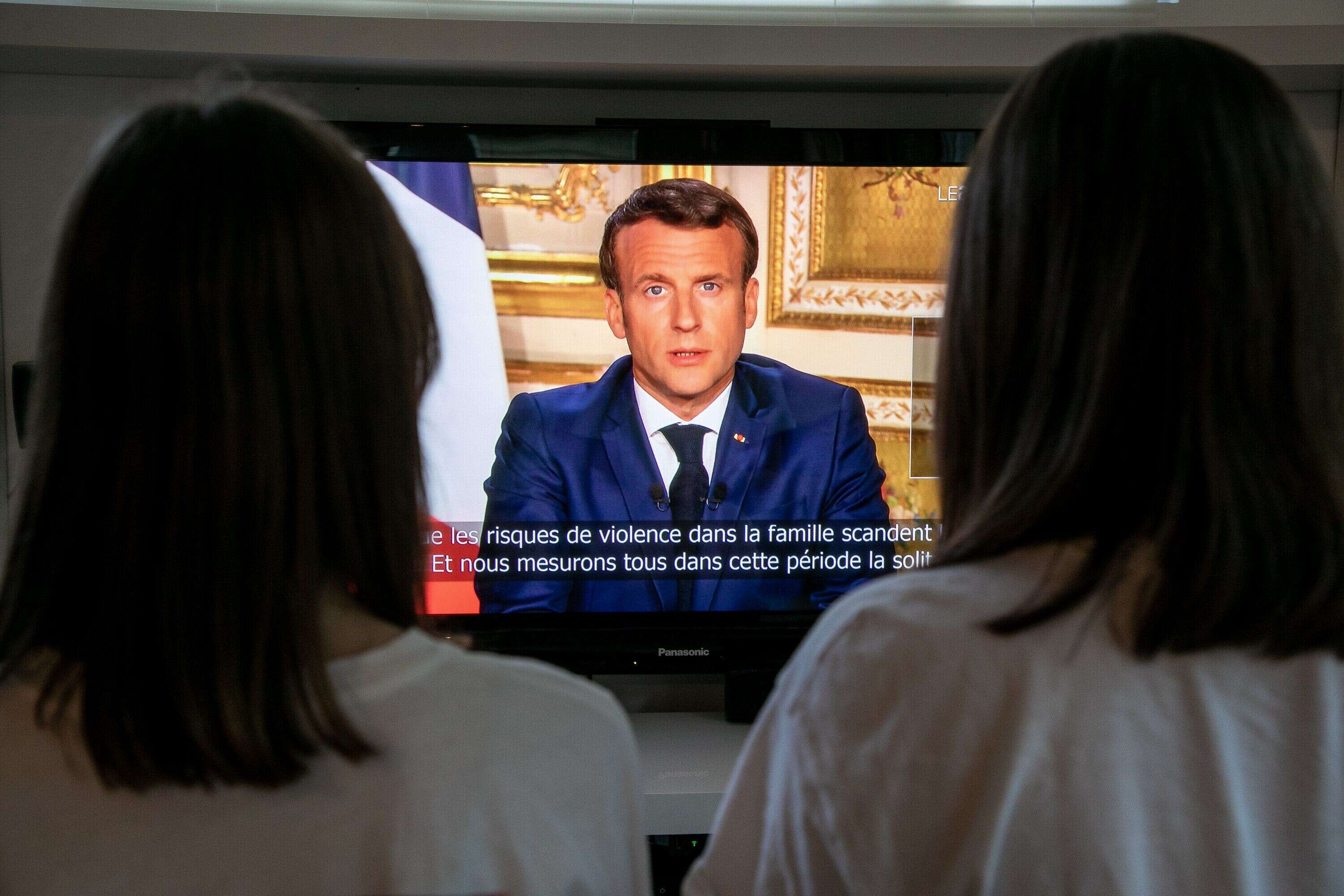 Emmanuel Macron, ici lors de son discours le 13 avril, s'adressera une nouvelle fois aux Français ce 14 juin au soir.