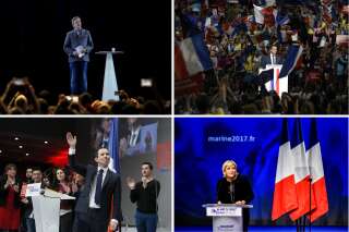 Emmanuel Macron, Benoît Hamon, Jean-Luc Mélenchon et Marine Le Pen... On refait le match des meetings