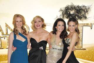 Les actrices Cynthia Davis, Kim Cattrall, Kristin Davis et Sarah Jessica Parker lors d'une avant-première de 