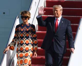 Donald et Melania Trump, ici à West Palm Beach en Floride aux États-Unis, le 20 janvier 2021.