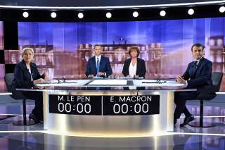 Marine Le Pen et Emmanuel Macron lors du débat de l'entre-deux-tours de l'élection présidentielle de 2017.
