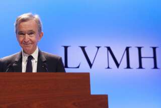 Bernard Arnault lors de la présentation des résultats du groupe LVMH en janvier 2019 à Paris.