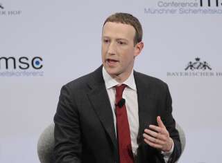 Le PDG de Facebook, Mark Zuckerberg, lors d'un discours à la 56ème conférence sur la sécurité à Munich, le 15 février 2020.