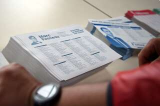 Un bureau de vote à Saint-Remy-Sur-Avre le 20 juin 2021.