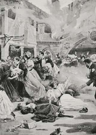 L'artiste Achille Beltrame a immortalisé plusieurs scènes de l'incendie du Bazar de la Charité.