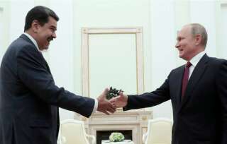 Le président du Venezuela Nicolas Maduro, ici en 2019 avec Vladimir Poutine, soutien Moscou dans la crise avec l'Ukraine.