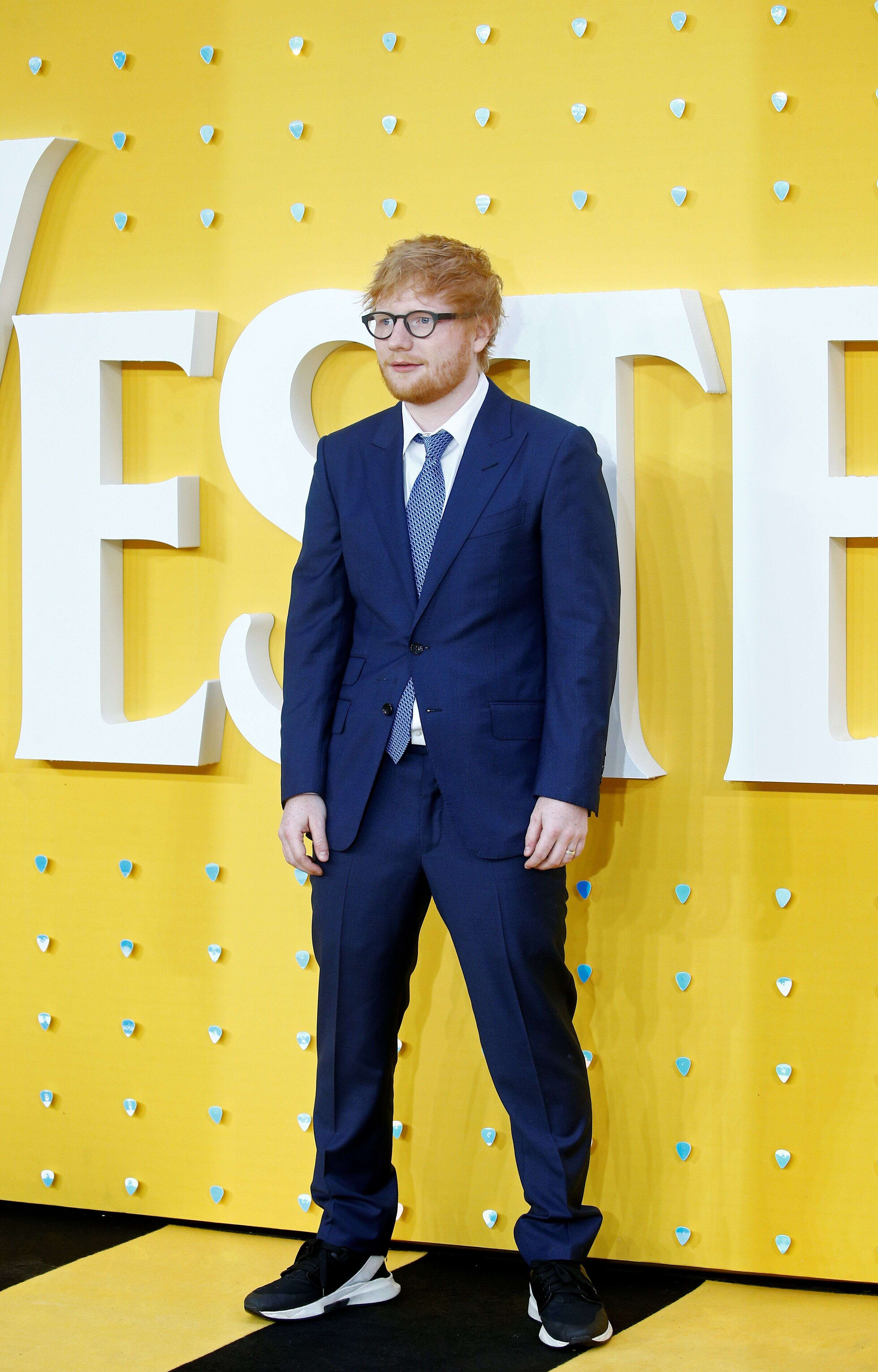 Cast member Ed Sheeran attends the UK premiere of 