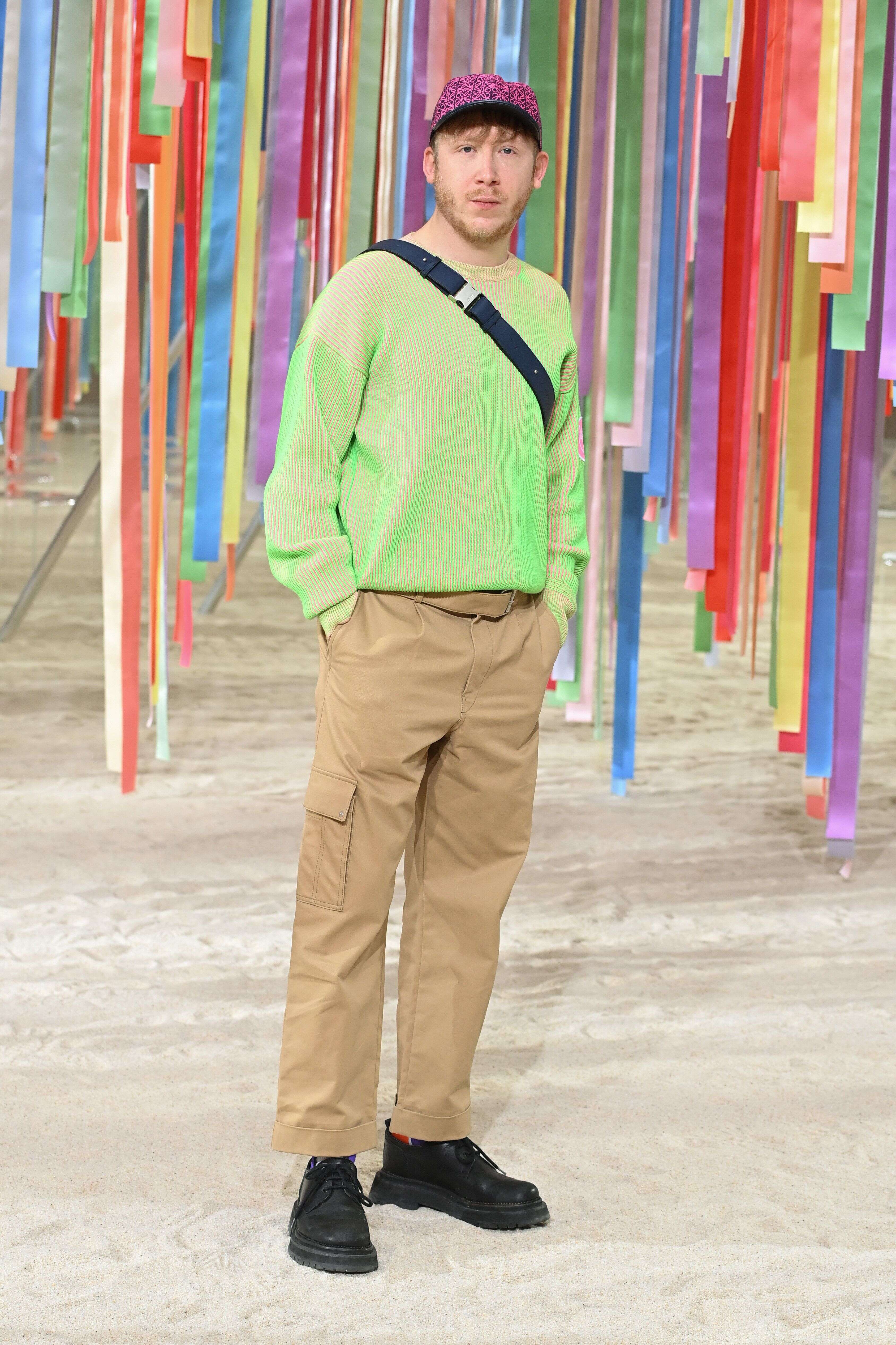 PARIS, FRANCE - JANUARY 22: (EDITORIAL USE ONLY - For Non-Editorial use please seek approval from Fashion House) Eddy de Pretto walks the runway during the Loewe Menswear Fall/Winter 2022-2023 show as part of Paris Fashion Week on January 22, 2022 in Paris, France. (Photo by Pascal Le Segretain/Getty Images)