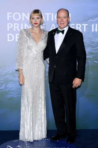 La Princesse Charlène de Monaco et le Prince Albert II de Monaco, à Monte-Carlo, Monaco, le 24 septembre 2020.