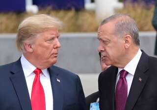 Donald Trump (ici lors du sommet de l'Otan en juillet 2018) a demandé à Recep Tayyip Erdogan de 