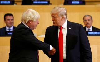 Boris Johnson et Donald Trump lors d'un sommet à l'ONU en septembre 2017, New York