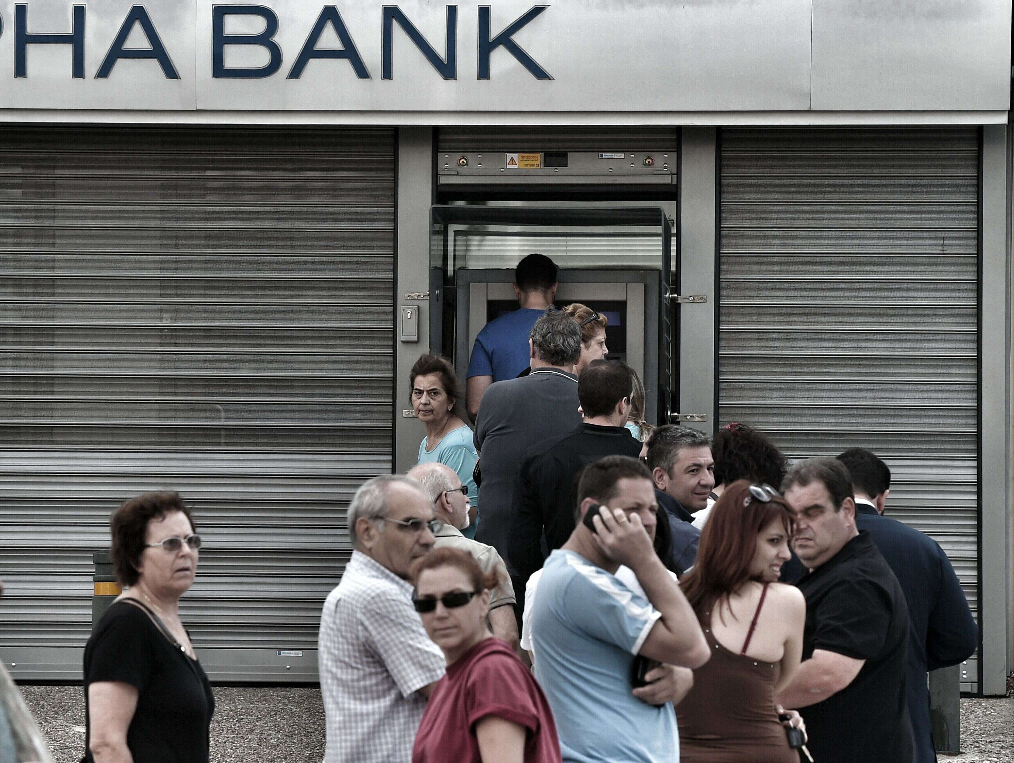 En Grèce lors de la crise de la dette, quelques jours avant le référendum du 5 juillet 2015.