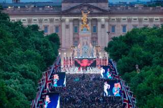 Lors du concert du jubilé de platine, devant le palais de Buckingham à Londres, le 4 juin 2022.