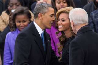 Beyonce, ici avec Barack Obama lors de son investiture pour un second mandat en janvier 2013, figure sur la playlist de l'ancien Président des Etats-Unis.