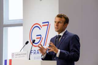Emmanuel Macron lors du sommet du G7 à Biarritz le 26 août.