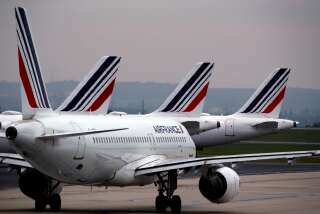 Des avions de la compagnie Air France à l'aéroport Paris-Charles-de-Gaulle le 17 mai 2019.