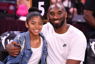 Gianna et Kobe Bryant au WNBA All Star Game en juillet 2019. Crédit photo: Stephen R. Sylvanie-USA TODAY Sports