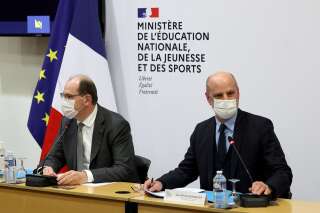 Jean Castex et Jean-Michel Blanquer, le 13 janvier au ministère de l'Éducation nationale