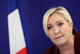 Marine Le Pen photographiée lors d'une conférence de presse à Paris (illustration)