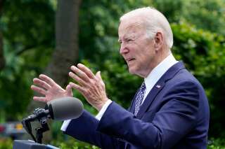 Joe Biden dans le jardin de la Maison Blanche à Washington, le 17 mai 2022.