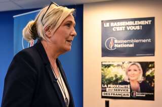 Marine Le Pen au siège du Rassemblement national à Nanterre le 16 janvier.