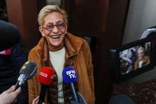 Isabelle Balkany, devant le prison de la santé, le 12 février 2020. (FRANCOIS GUILLOT / AFP)