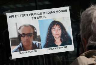 En 2013, Ghislaine Dupont et Claude Verlon, reporters à RFI, avaient été capturés par des jihadistes au Sahel avant d'être tués (photo prise à la maison de la radio, dans le XVIe arrondissement de Paris).