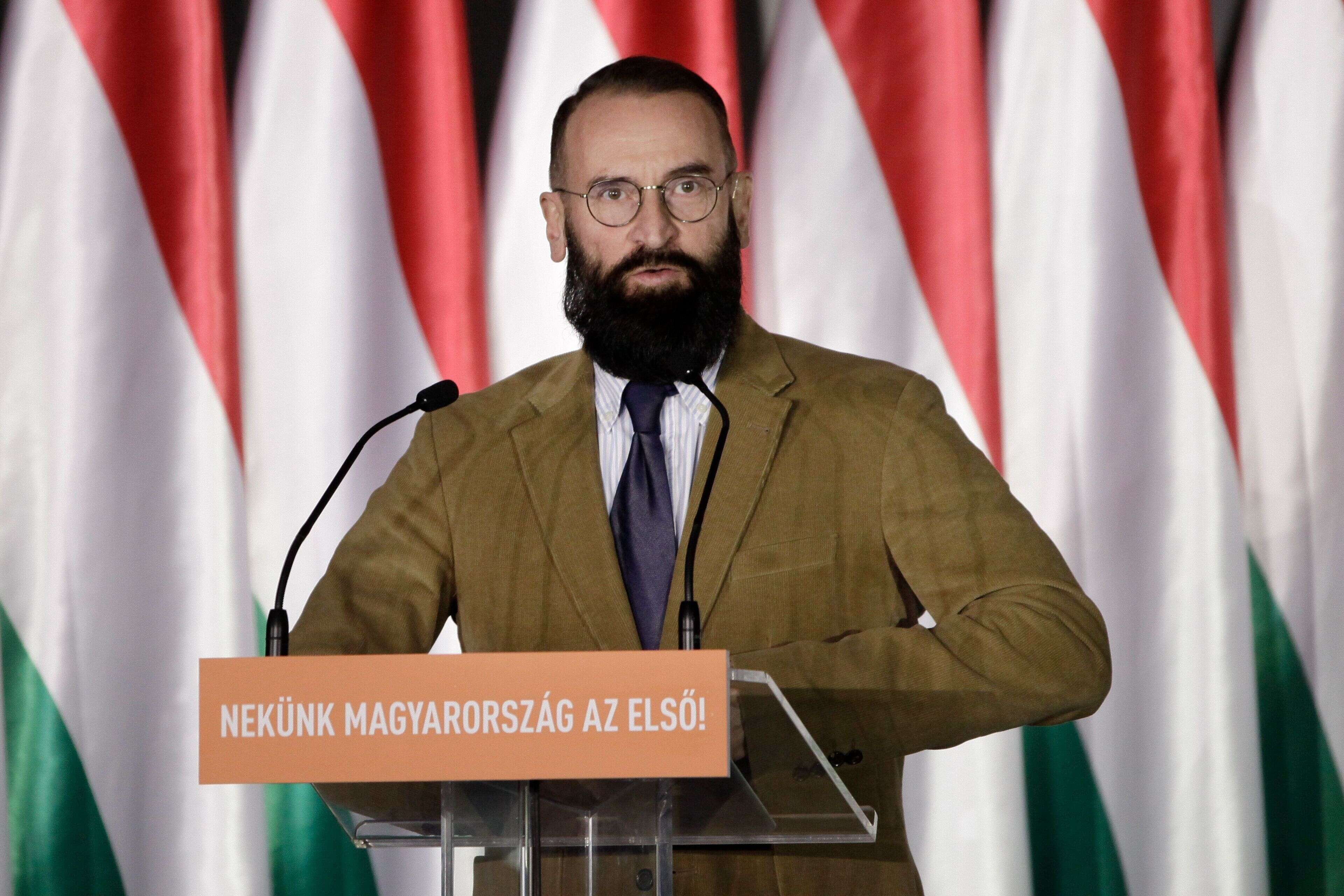 L'eurodéputé Jozsef Szajer le 5 avril 2019 à Budapest ( PETER KOHALMI/AFP via Getty Images)