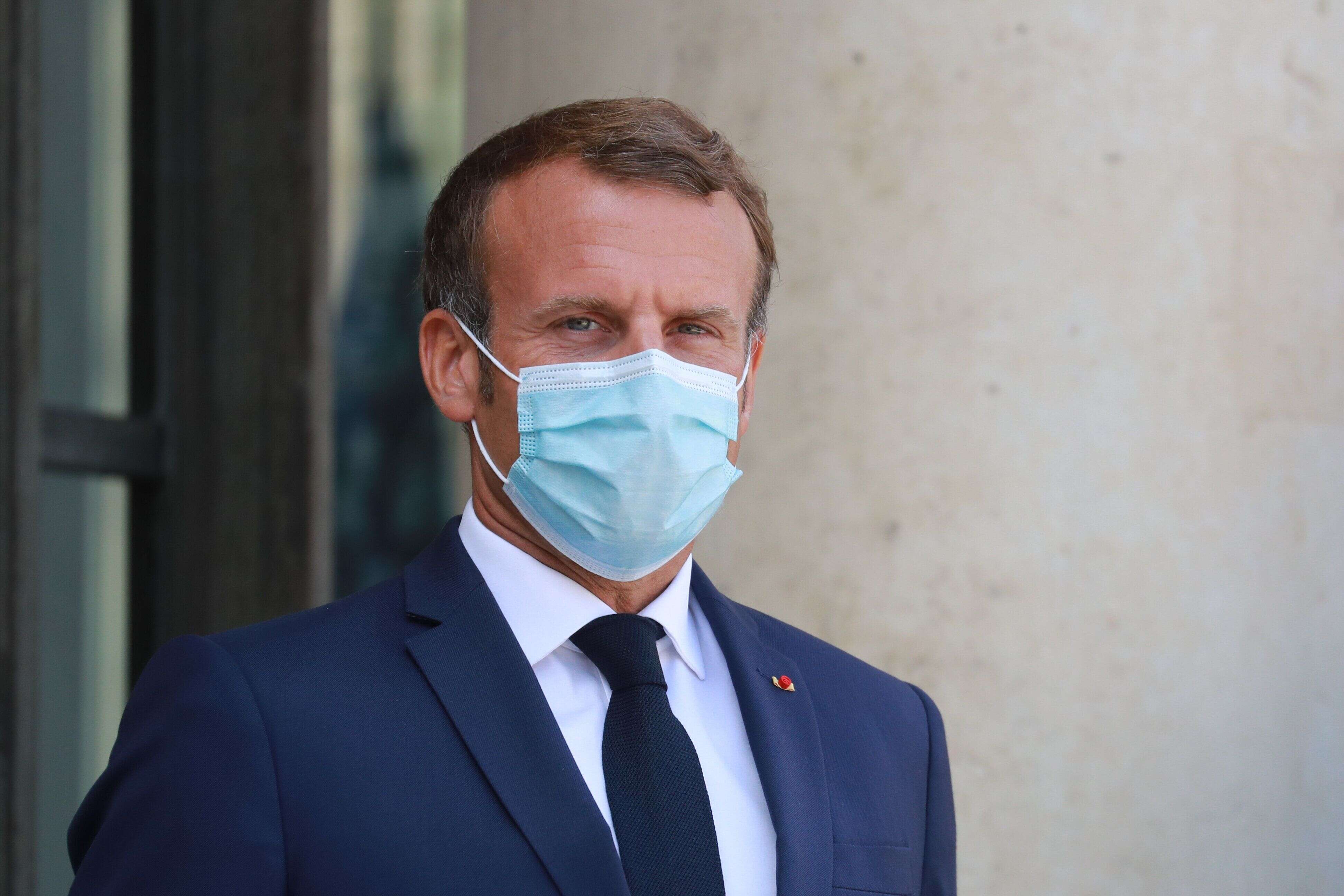 Emmanuel Macron devant l'Elysée le 26 août 2020