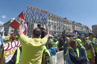 Des gilets jaunes manifestant à Marseille le 4 mai 2019.