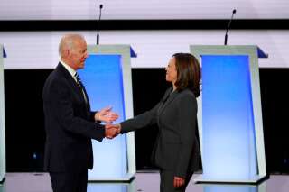 Joe Biden et Kamala Harris, ici pendant la campagne de la primaire, sont désormais colistiers pour la présidentielle de novembre.