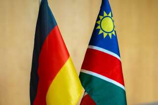 Les drapeaux de l'Allemagne et de la Namibie en février 2021 à Bonn (photo d'illustration).