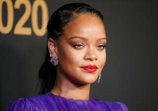 Rihanna lors d'une cérémonie de remise de prix à Pasadena le 22 février 2020