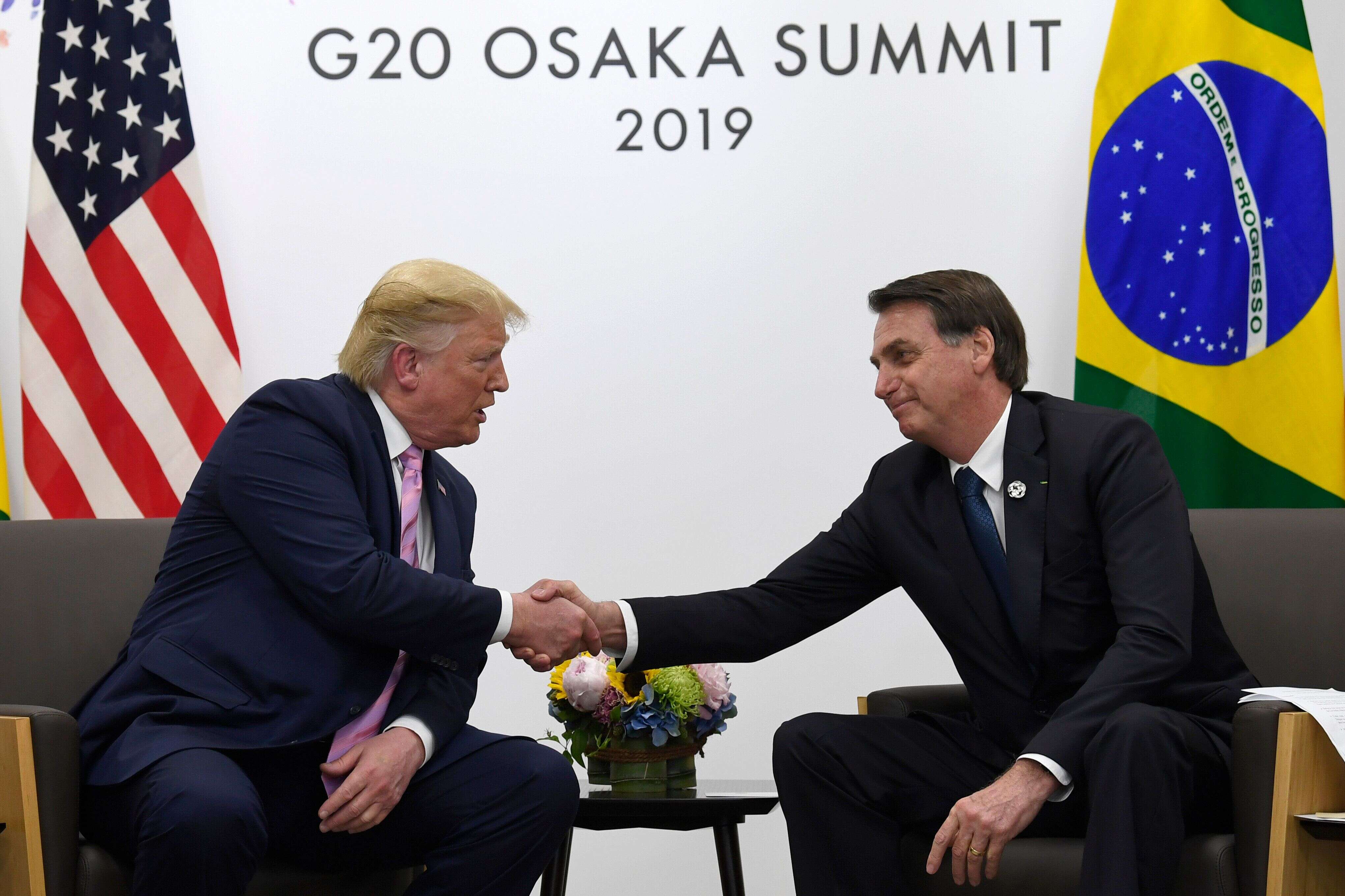 Donald Trump et Jair Bolsonaro lors du dernier sommet du G20, à Osaka.