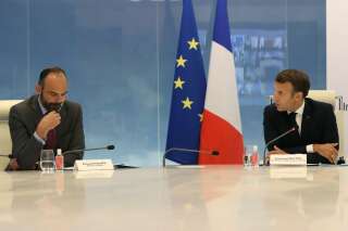 Édouard Philippe et Emmanuel Macron au ministère de l'Intérieur le 13 mai.