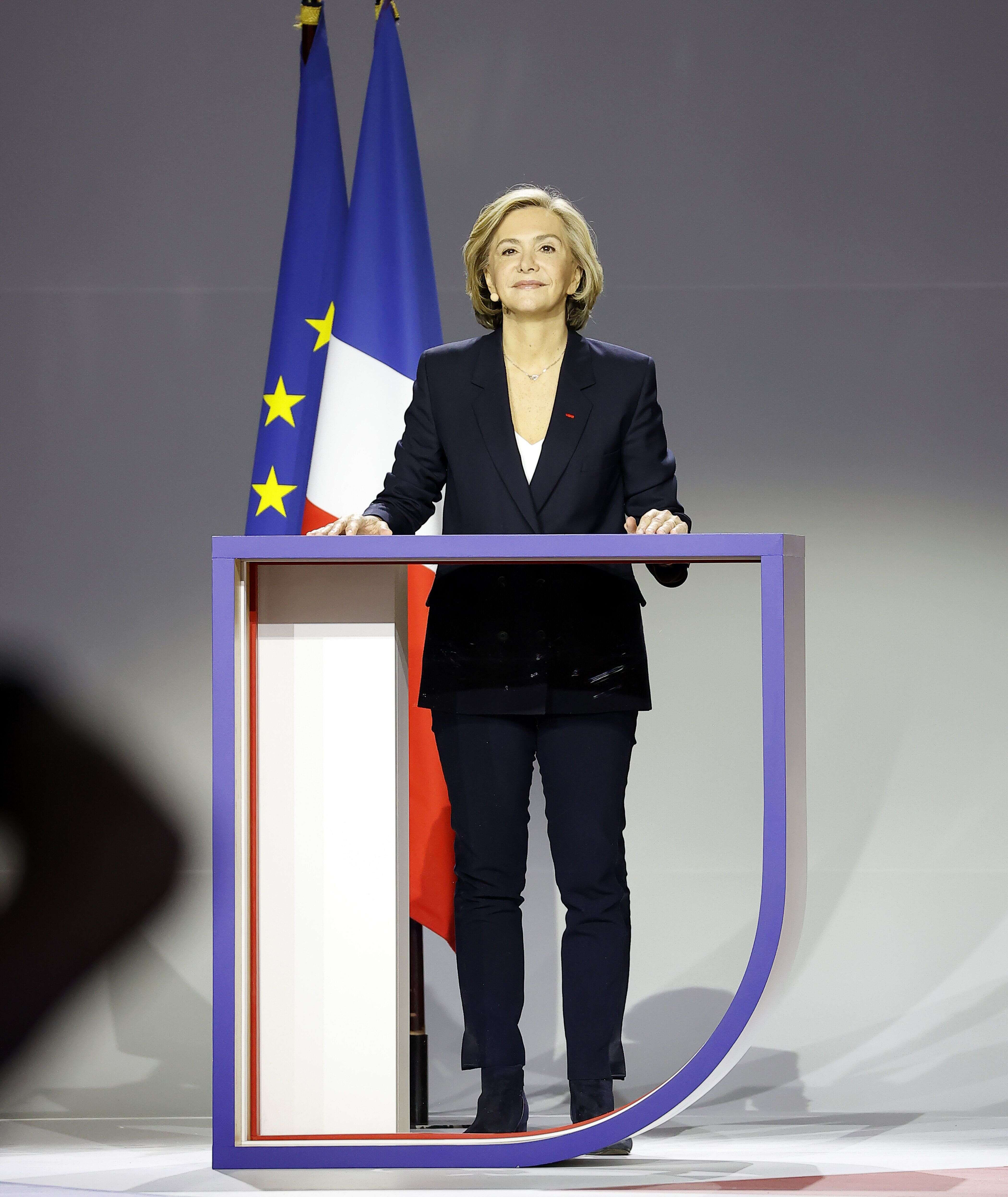Valérie Pécresse lors de son meeting au Zénith à Paris le 13 février.