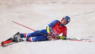 Arthur Bauchet le 10 mars 2022 aux Jeux paralympiques d'hiver de Pékin.
