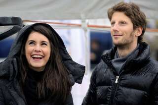 Le pilote Romain Grosjean et sa femme Marion Jollès lors de la 7e édition du 