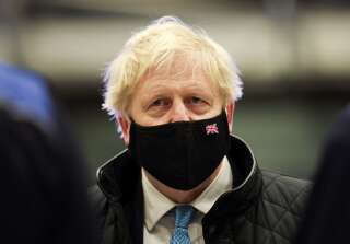 Le Premier ministre britannique Boris Johnson, ici le 27 janvier 2022, est menacé par le scandale du Partygate.