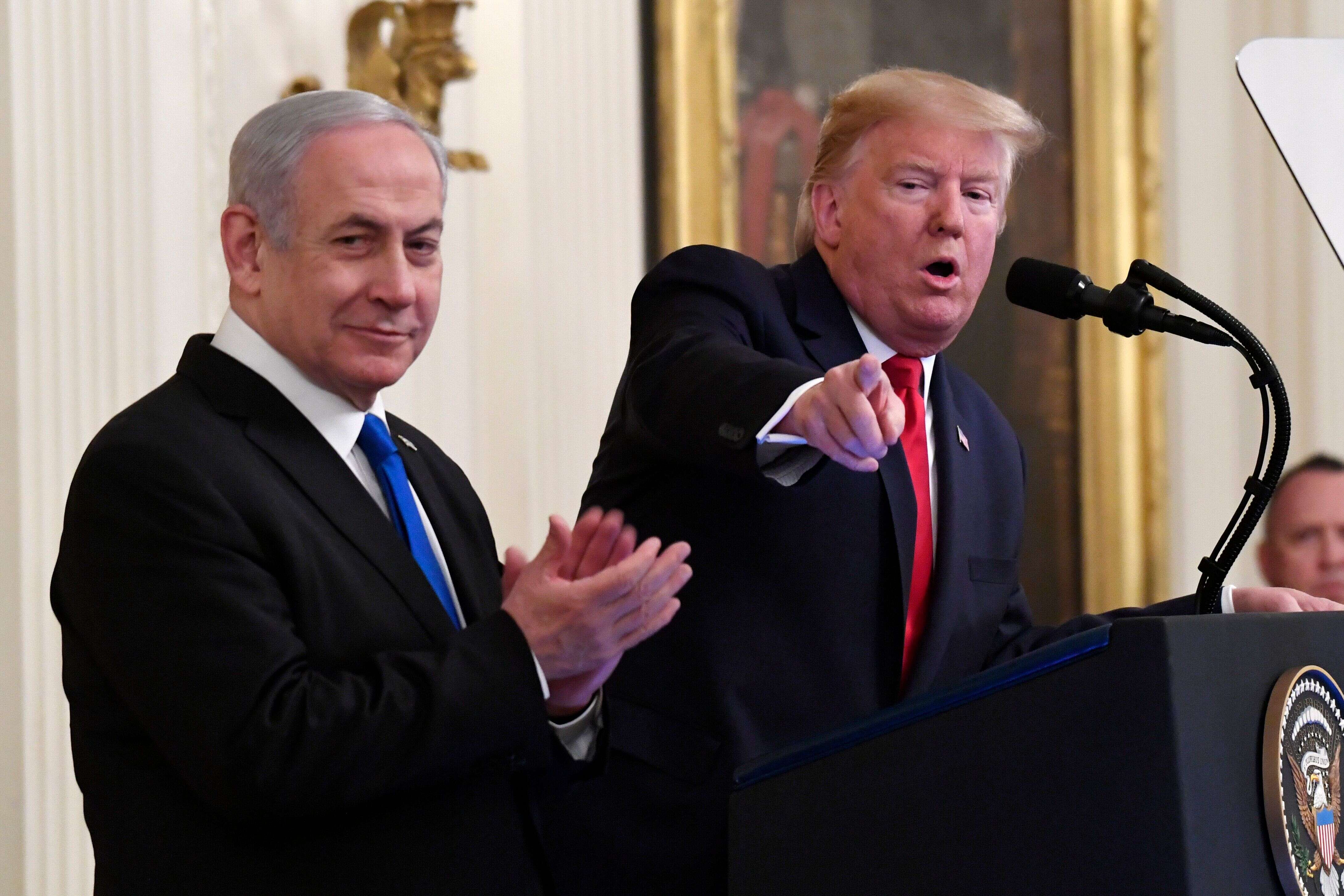 Le président américain Donald Trump et le premier ministre israélien Benjamin Netanyahu.