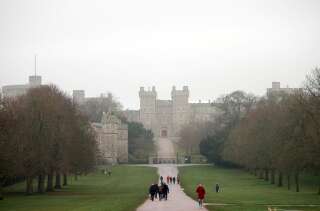 Une vue générale du château de Windsor, en Grande-Bretagne, le 24 décembre 2021.